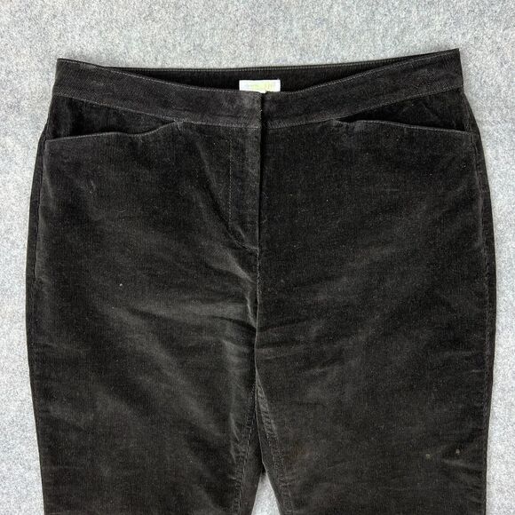 J Jill Pants Women 6 Brown Corduroy Mid Rise Ankle Pockets Stretch Cotton Casual - Picture 2 of 12